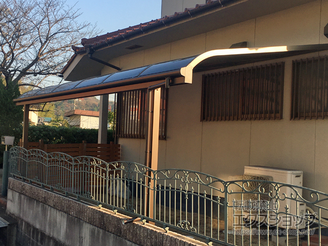 広島県福山市ののテラス屋根 ソラリア R型 テラスタイプ 単体 積雪〜20cm対応 施工例