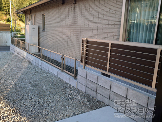 鹿児島県薩摩川内市ののフェンス・柵 アルメッシュフェンス2型 フリーポールタイプ 施工例