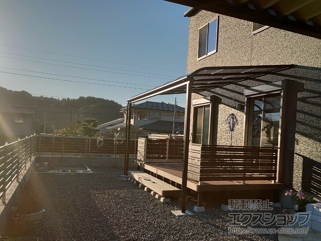 鹿児島県薩摩川内市ののフェンス・柵 セレビューフェンスRP3型 自在柱施工 施工例