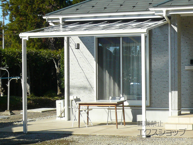 千葉県香取郡多古町ののテラス屋根 ソラリア F型 テラスタイプ 単体 積雪〜20cm対応 施工例