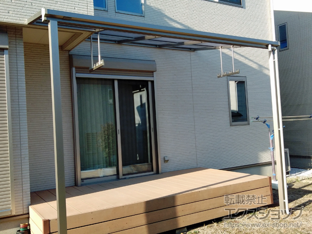 福岡県福岡市ののテラス屋根 ソラリア F型 テラスタイプ 単体 積雪〜20cm対応 施工例