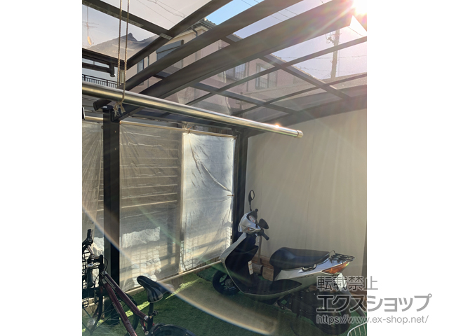 兵庫県芦屋市ののサイクルポート・駐輪場 ネスカRミニ (ラウンドスタイル) 積雪〜20cm対応 施工例