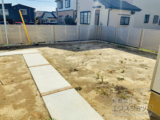 愛知県半田市ののフェンス・柵 プレスタフェンス 7Y型 横スリット　フリーポールタイプ 施工例