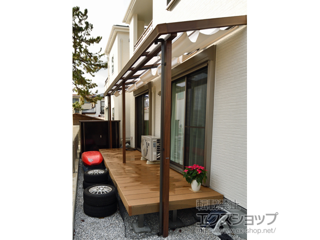 神奈川県座間市ののウッドデッキ 樹ら楽ステージ 施工例