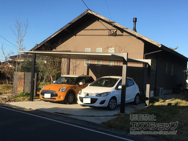 福岡県朝倉市ののカーポート カーポートSCワイド 施工例