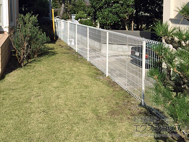 神奈川県茅ヶ崎市ののフェンス・柵 イーネットフェンス1F型 自由柱タイプ 施工例