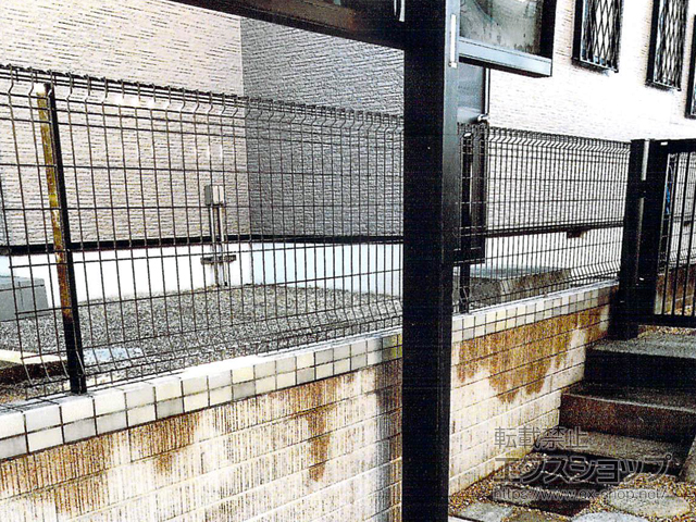 三重県津市ののフェンス・柵 ユメッシュZ型　フリー支柱タイプ 施工例