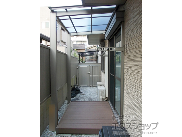 福岡県北九州市ののテラス屋根 フーゴF 独立テラスタイプ 単体 積雪〜20cm対応 施工例