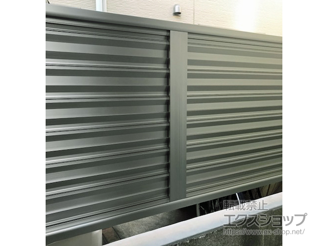 東京都大田区ののフェンス・柵 ミエーネフェンス 目隠しルーバータイプ 自由柱施工 施工例