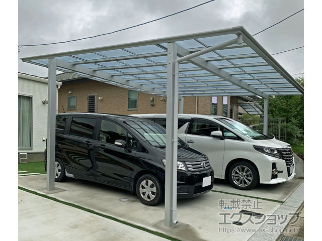 長崎県佐世保市ののカーポート ソリッドポート ワイド 積雪〜20cm対応 施工例