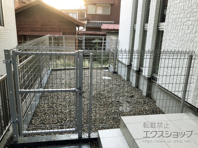 愛知県東海市のの門扉 メッシュフェンスG10 門扉 片開き 柱使用 施工例