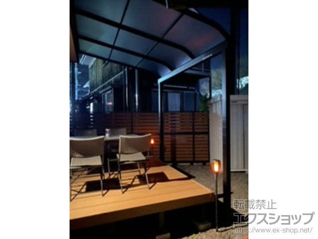 滋賀県守山市ののテラス屋根 ソラリア R型 テラスタイプ 単体 積雪〜20cm対応 施工例