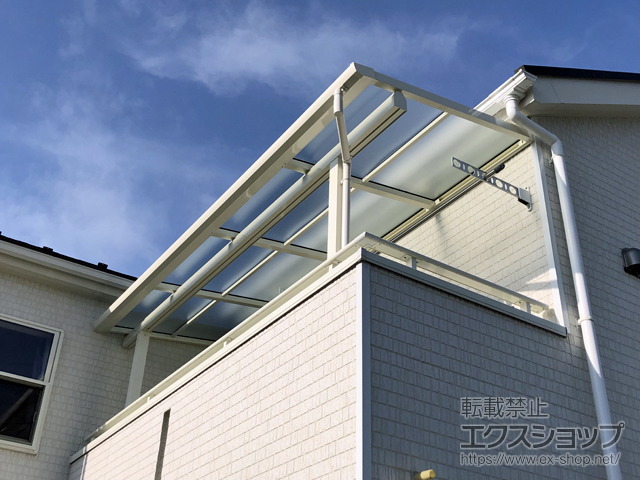 宮城県仙台市ののバルコニー・ベランダ屋根 ソラリア F型 屋根タイプ 単体 積雪〜20cm対応 施工例
