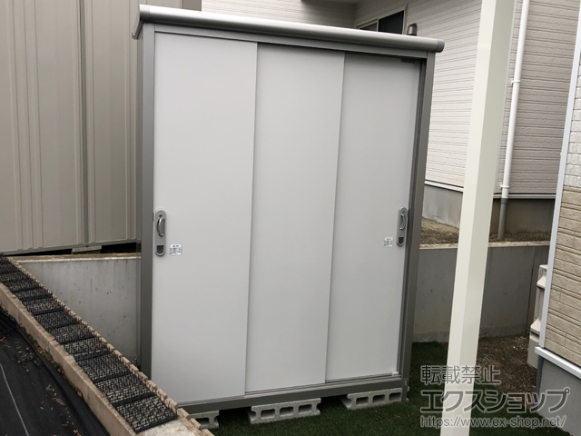 宮城県仙台市のの物置・屋外倉庫 エスモ 一般型 1497×650×1959 ESE-1506A-PW 施工例