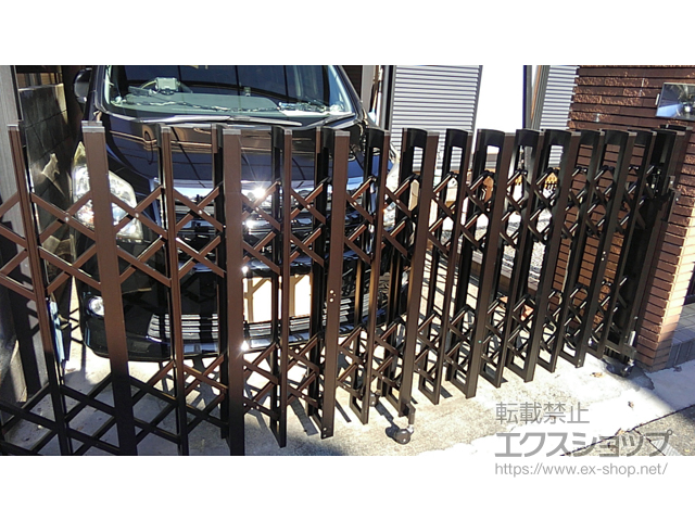 神奈川県相模原市ののカーゲート アルシャインII HW型Aタイプ ノンレール 片開き 320S 施工例