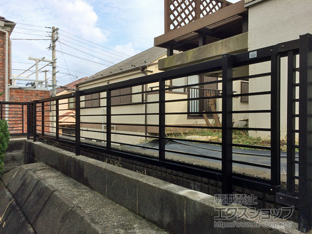 神奈川県横浜市ののフェンス・柵 プレスタフェンス 1型 細横桟 フリーポールタイプ 施工例