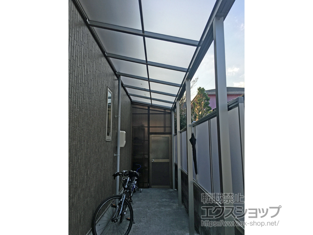 山口県宇部市ののテラス屋根 ソラリア F型 テラスタイプ 単体 積雪〜20cm対応 施工例