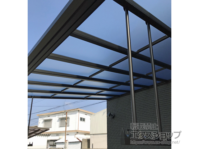 大阪府泉南市ののテラス屋根 ソラリア F型 テラスタイプ 単体 積雪〜20cm対応 施工例