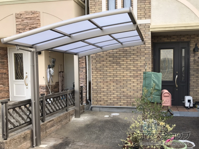 大阪府東大阪市ののサイクルポート・駐輪場 フーゴRミニ (ラウンドスタイル) 積雪〜20cm対応 施工例