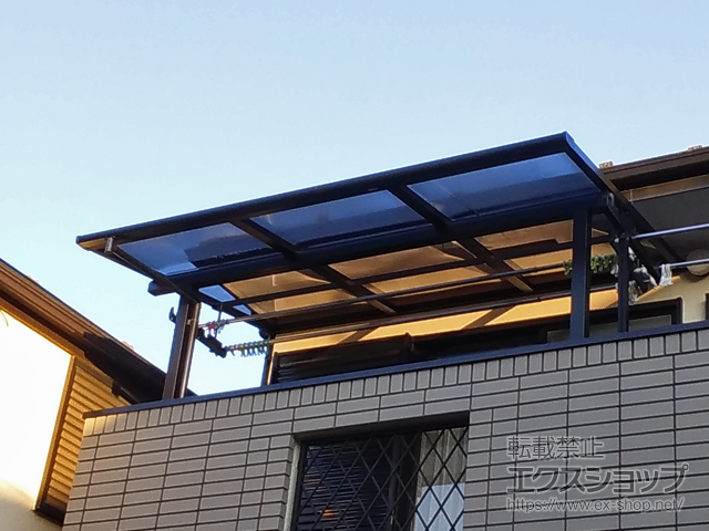 千葉県船橋市ののバルコニー・ベランダ屋根 スピーネ F型 屋根タイプ 単体 積雪〜20cm対応 施工例