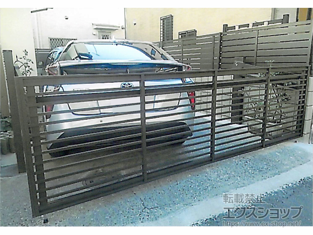 東京都三鷹市ののカーゲート ワイドオーバードアS1型 電動式 施工例