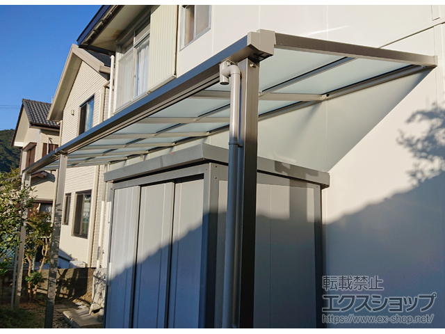 高知県高知市ののテラス屋根 ソラリア F型 テラスタイプ 連棟 積雪〜20cm対応 施工例