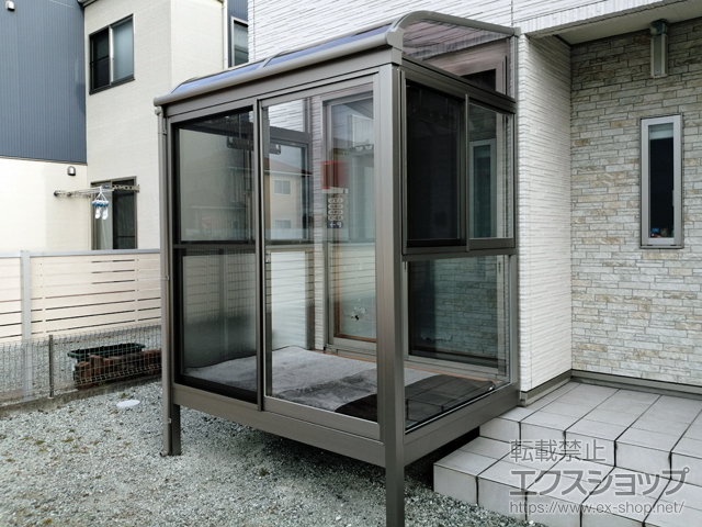 宮城県柴田郡大河原町ののテラス囲い・サンルーム サニージュ R型 床納まり ランマ無 積雪〜50cm対応 施工例