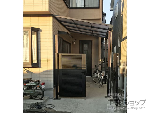 神奈川県茅ヶ崎市ののテラス屋根 ソラリア F型 テラスタイプ 単体 積雪〜20cm対応 施工例