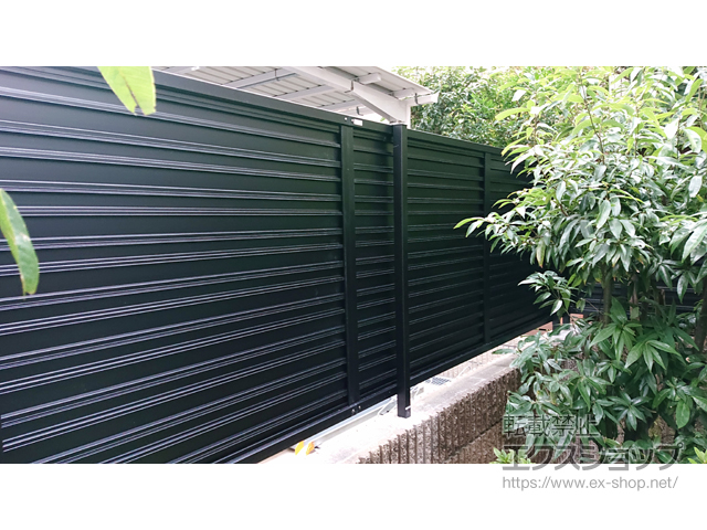 東京都大田区ののフェンス・柵 カムフィX6型 横目隠し フリー支柱タイプ 施工例