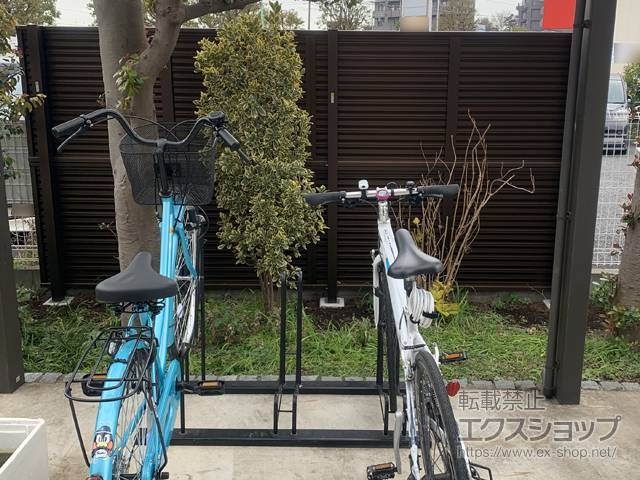 東京都三鷹市ののフェンス・柵 ミエーネフェンス 目隠しルーバータイプ 2段支柱 自立建て用(パネル2段) 施工例