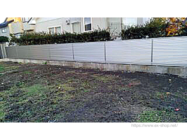 青森県八戸市ののフェンス・柵 ミエーネフェンス 目隠しルーバータイプ 自由柱施工 施工例