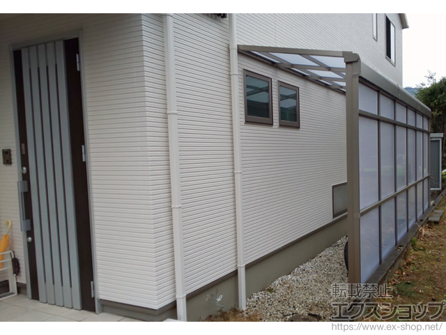 山口県周南市ののストックヤード スピーネストックヤードF型 パネルタイプ スクリーン仕様 積雪〜20cm対応 施工例