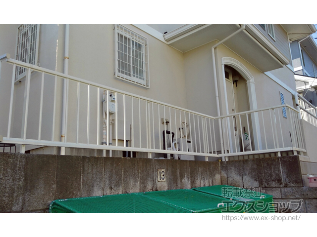 神奈川県平塚市ののフェンス・柵 ミエッタフェンス 防犯たて格子タイプ　自由柱施工 施工例