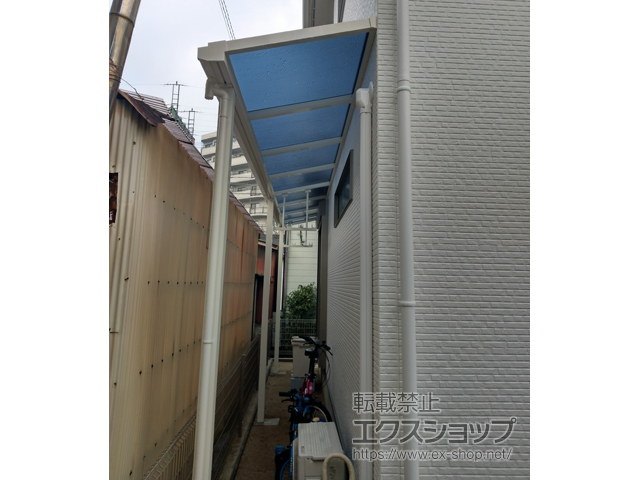 福岡県久留米市ののテラス屋根 ソラリア F型 テラスタイプ 連棟 積雪〜20cm対応 施工例