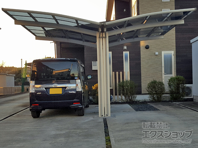 茨城県那珂市ののカーポート プレシオスポート Y合掌 積雪〜20cm対応 施工例