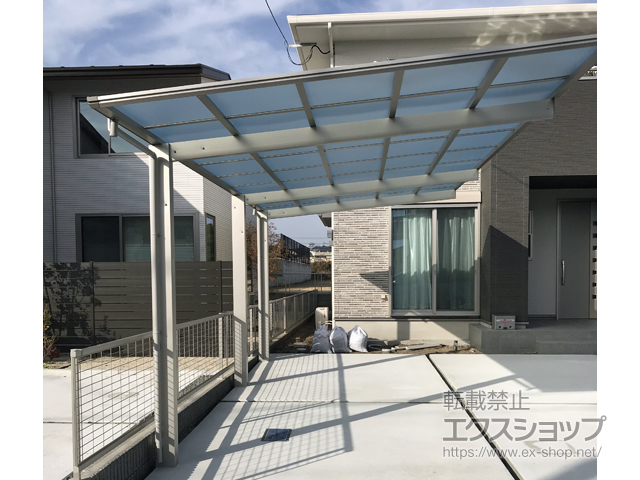 熊本県熊本市ののカーポート エフルージュグラン 延長　積雪〜20cm対応 施工例