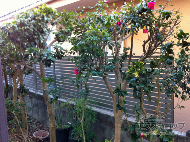 茨城県日立市ののフェンス・柵 プレスタフェンス 7Y型 横スリット フリーポールタイプ 施工例