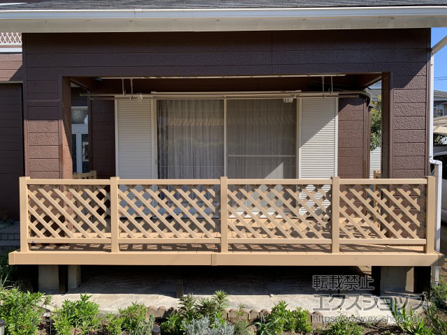 群馬県伊勢崎市ののウッドデッキ リウッドデッキ 200 施工例