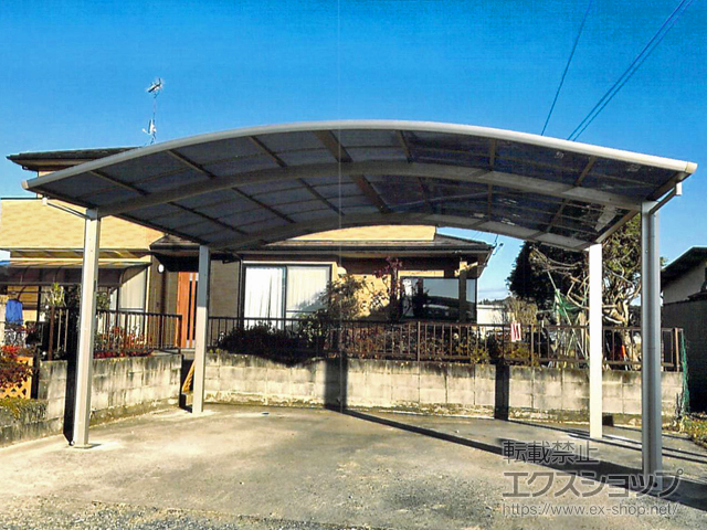 宮城県栗原市ののカーポート プレシオスポート ワイド 積雪〜20cm対応 施工例