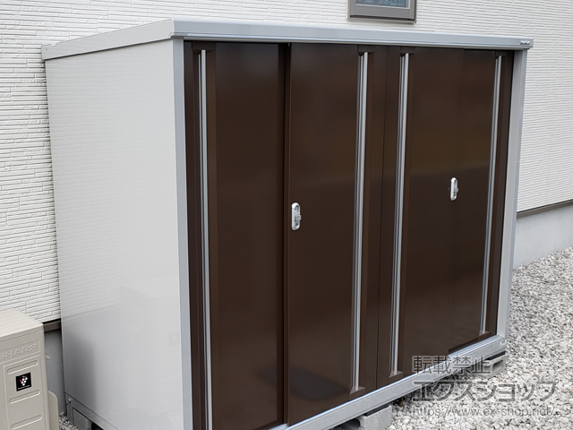 徳島県徳島市のの物置・屋外倉庫 シンプリー 一般型 2160×905×1603（MJX-219D-P） MJX-219D-P-TB 施工例