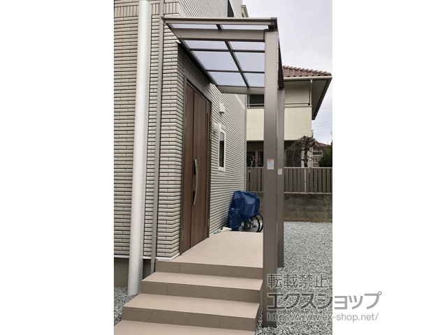 兵庫県川西市ののテラス屋根 フーゴF 独立テラスタイプ 単体 積雪〜20cm対応 施工例