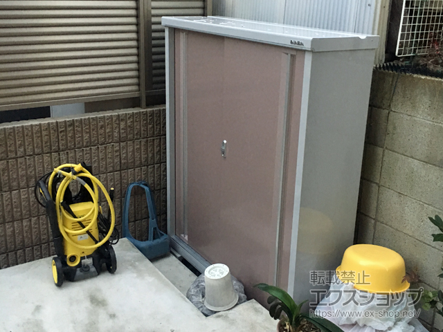 東京都杉並区のの物置・屋外倉庫 シンプリー 一般型 1320×415×1603 MJX-134D-AR 施工例