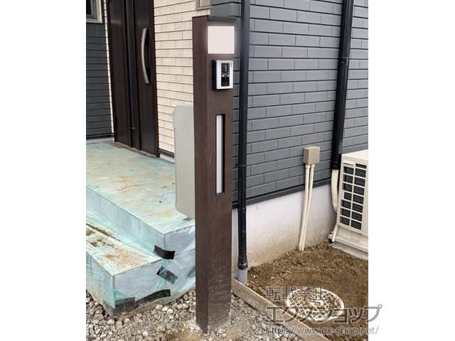 千葉県茂原市のの機能門柱・ポスト ファンクションユニット ウィルモダンスリム 施工例