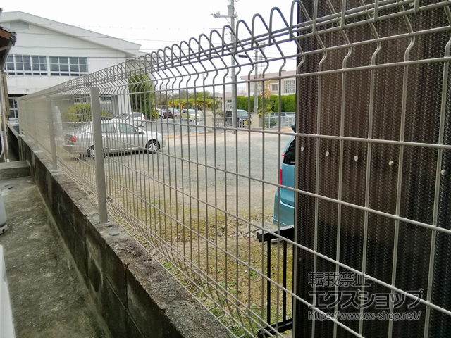 山口県下関市ののフェンス・柵 メッシュフェンス G10-R 自由柱 施工例
