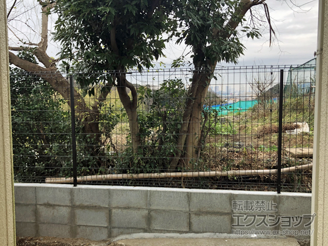 神奈川県横浜市ののフェンス・柵 イーネットフェンス1F型 自由柱タイプ 施工例