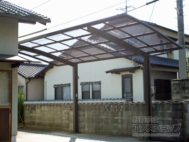 岡山県浅口市ののカーポート ネスカR (ラウンドスタイル) 積雪〜20cm対応 施工例