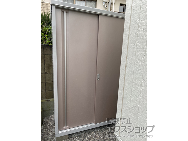 東京都東大和市のの物置・屋外倉庫 シンプリー 一般型 1320×755×1903 MJX-137E-P-AR 施工例