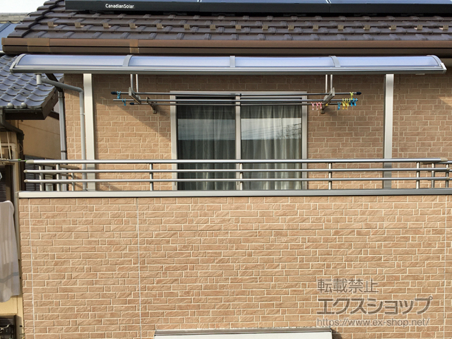 埼玉県さいたま市ののバルコニー・ベランダ屋根 ソラリア R型 屋根タイプ 単体 積雪〜20cm対応 施工例