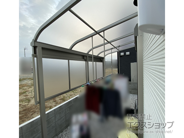 徳島県小松島市ののテラス屋根 ソラリア R型 テラスタイプ 単体 積雪〜20cm対応 施工例