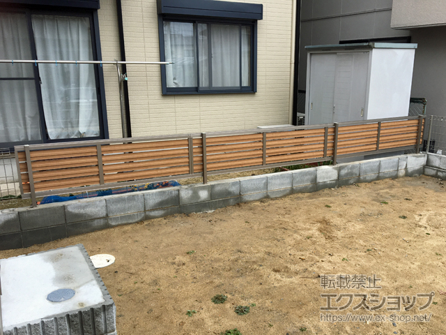 京都府亀岡市ののフェンス・柵 セレビューフェンス RP3型 自在柱式 施工例